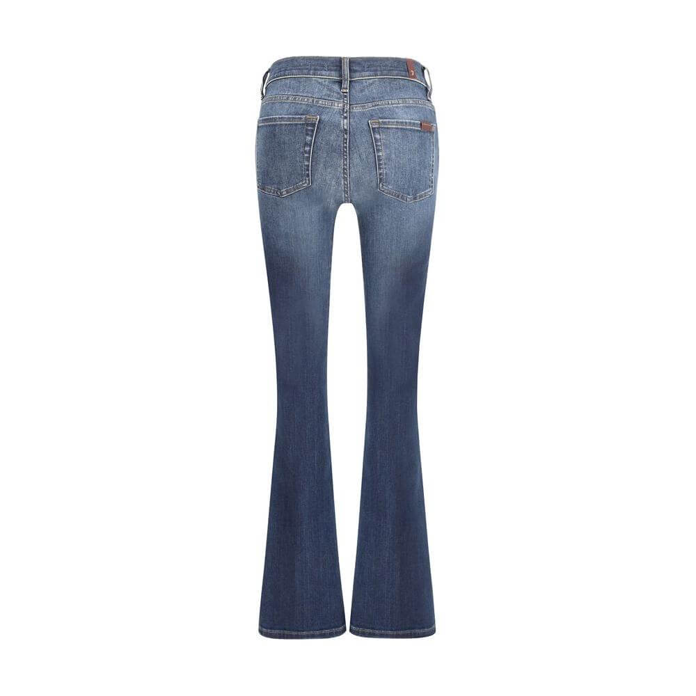 Back view of 7FOR Gran Canyon bootcut jeans showing high waist and five-pocket design for modern style and comfort.