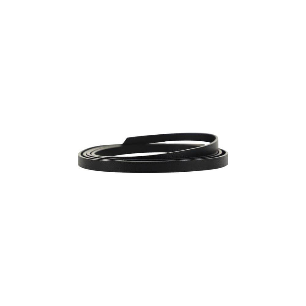 Crida Milano Tesine Belt - Slim Leather Design, Knotted Waist, Monochrome Style