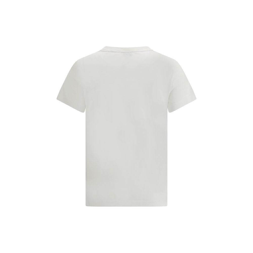 Back view of Kenzo cotton T-shirt with ribbed crew neck and iconic brand monogram maxi print in a monochrome pattern, regular fit.