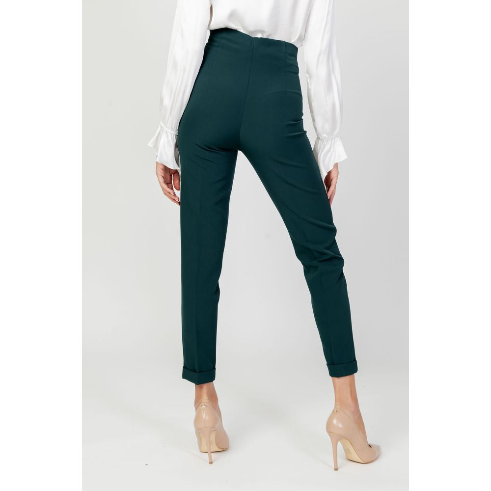 Sandro Ferrone Green Polyester Pant
