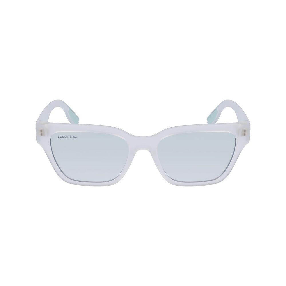 Lacoste L6002S-970 transparent injected sunglasses for women with 53/17/145 mm measurements, featuring filter 3 lenses for stylish protection.