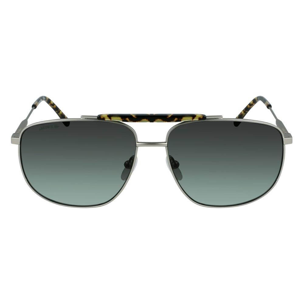Lacoste gray metal sunglasses L246S-050 with UV filter 2, measures 59/15/145mm, featuring a degraded gray lens for men.