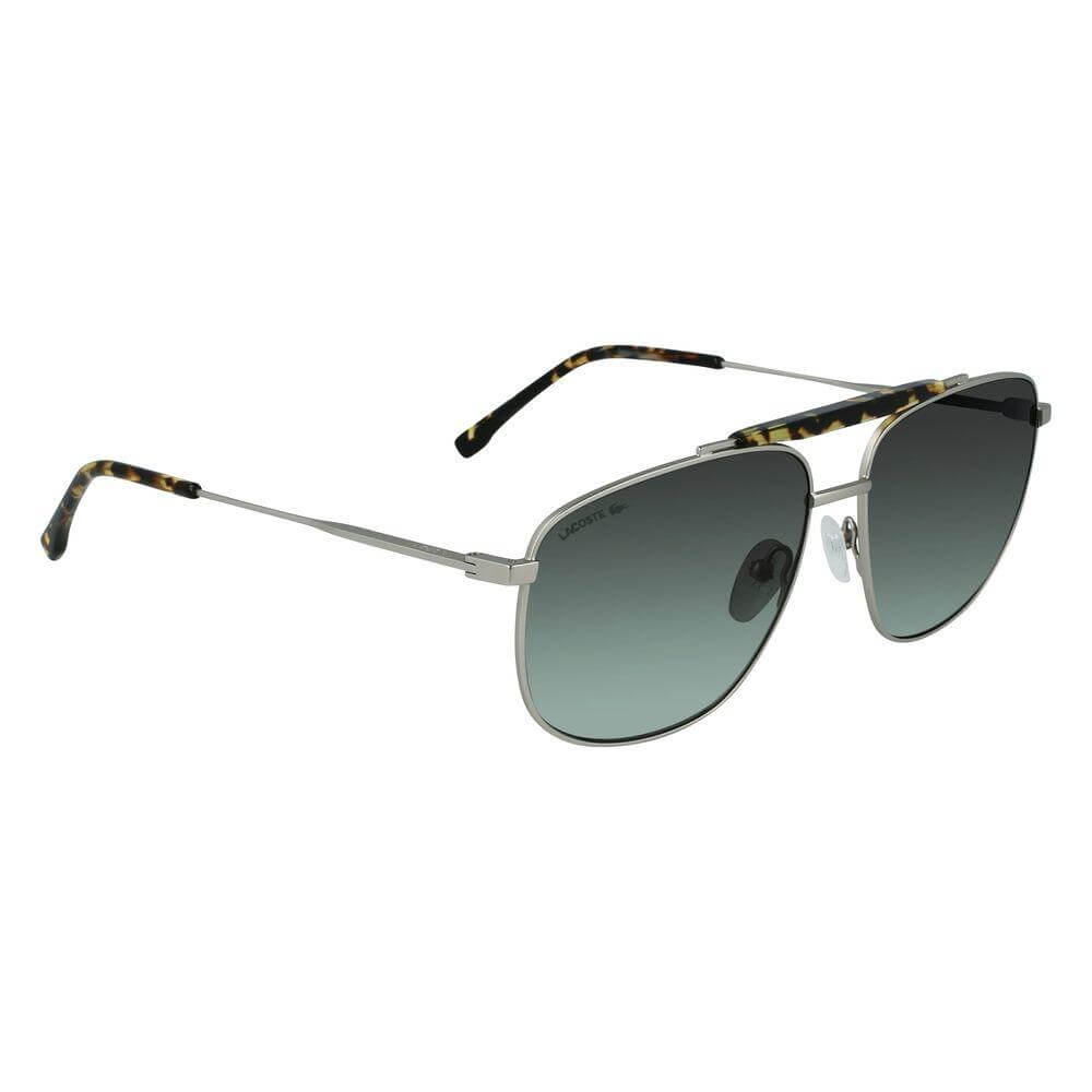 Lacoste gray metal sunglasses L246S-050 with degraded gray UV filter 2 lenses, dimensions 59/15/145 mm for men.