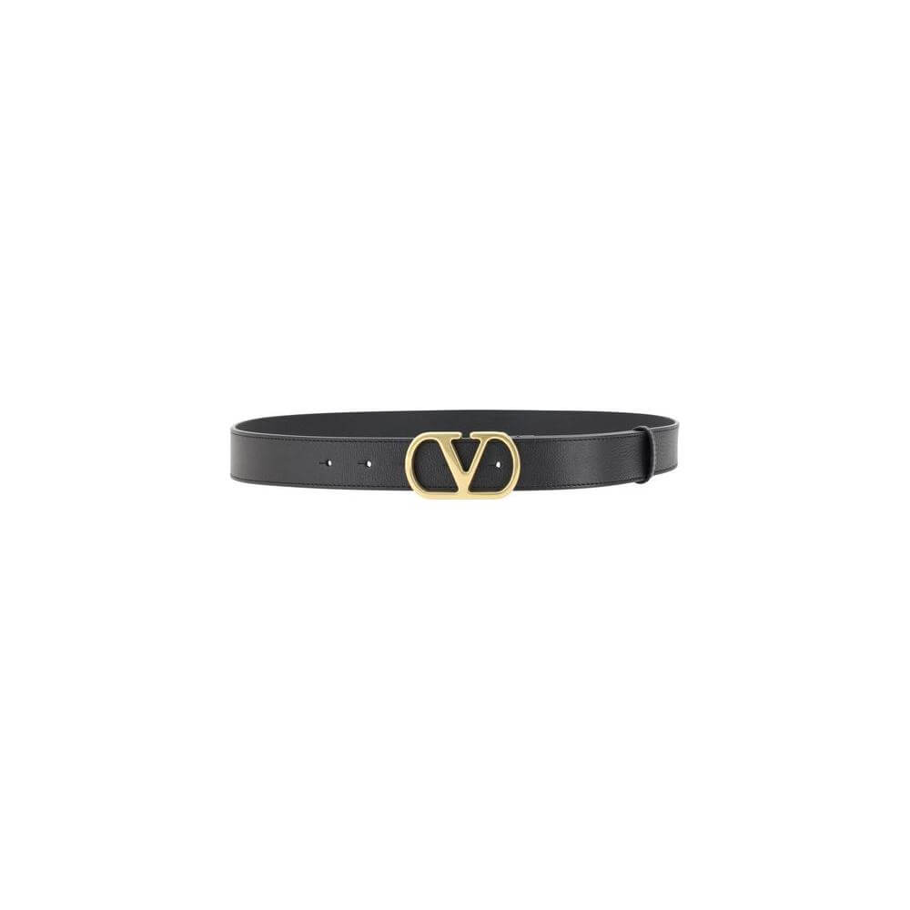 Valentino Garavani VLogo Belt with leather design and distinctive V buckle, perfect for adding a sophisticated touch to any outfit.