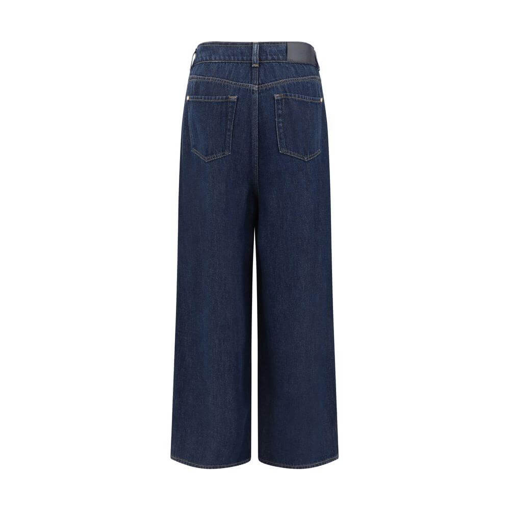 Back view of 7FOR Tilda Women Jeans showing adjustable waistband, patch pockets, and belt loops, highlighting comfort and style.