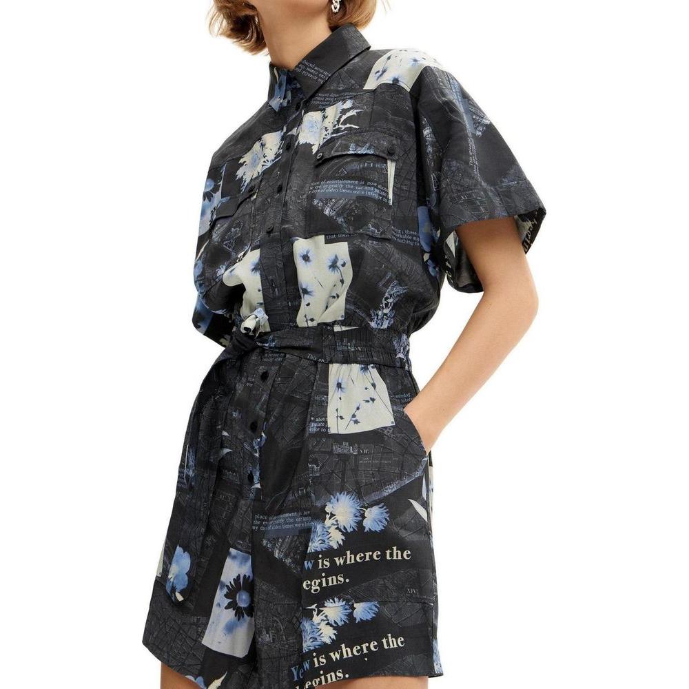 Desigual Blue Viscose Suits & Blazer