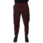 Dolce & Gabbana Bordeaux Cotton Cargo Jogger Sweatpants Pants PAN75800-44