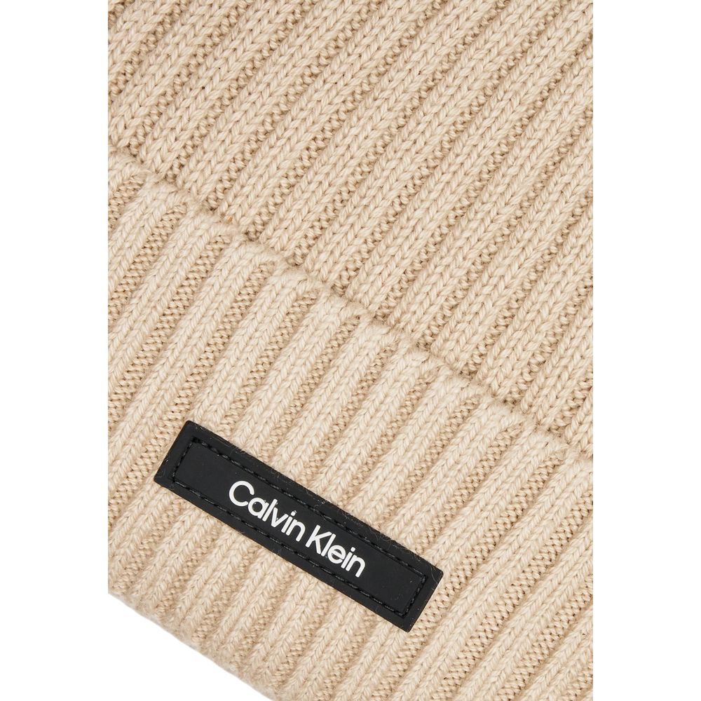 Calvin Klein Beige Organic Cotton Cap (Baseball Hat)
