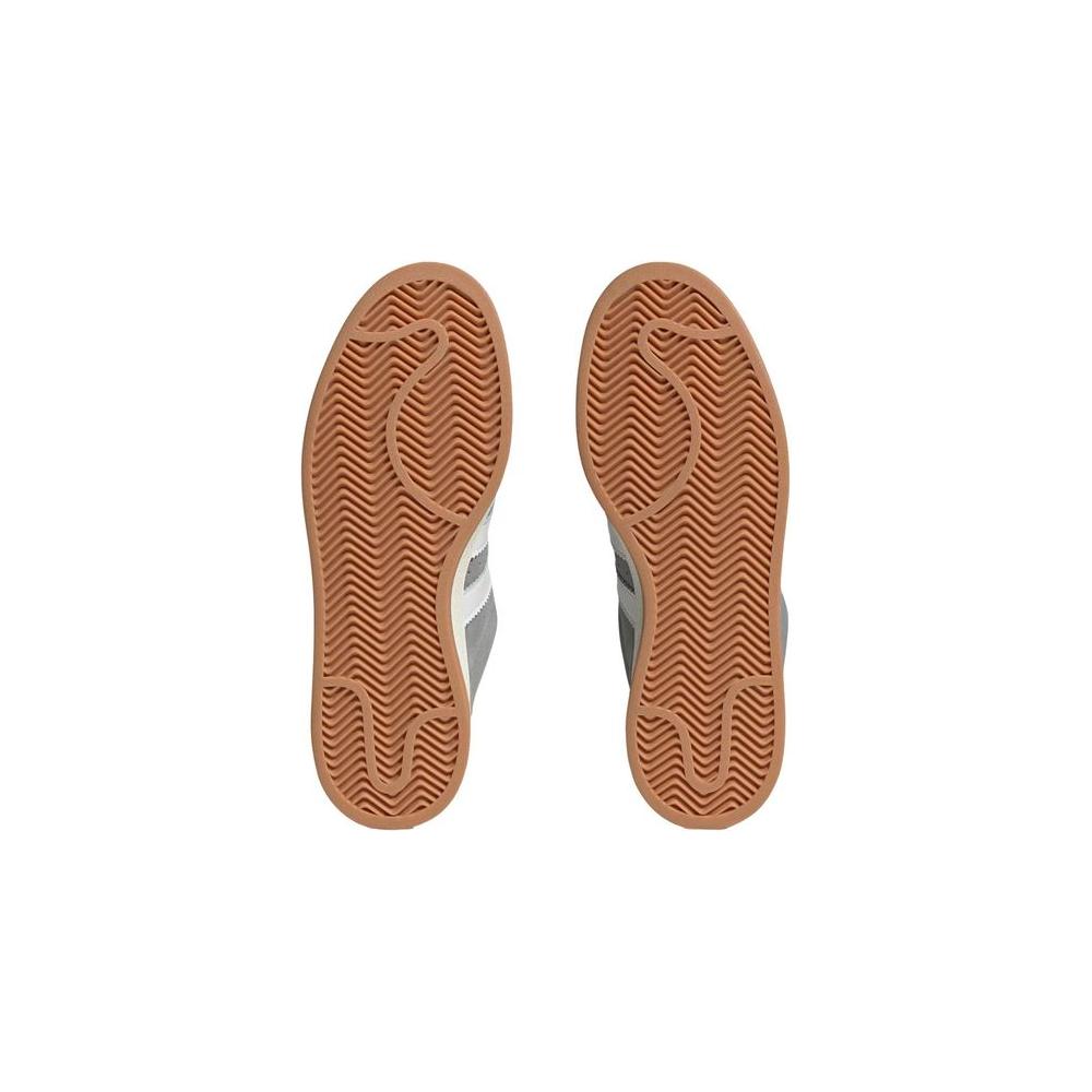 Bottom view of Adidas Campus women's sneakers with gray rubber soles and classic Adidas style.