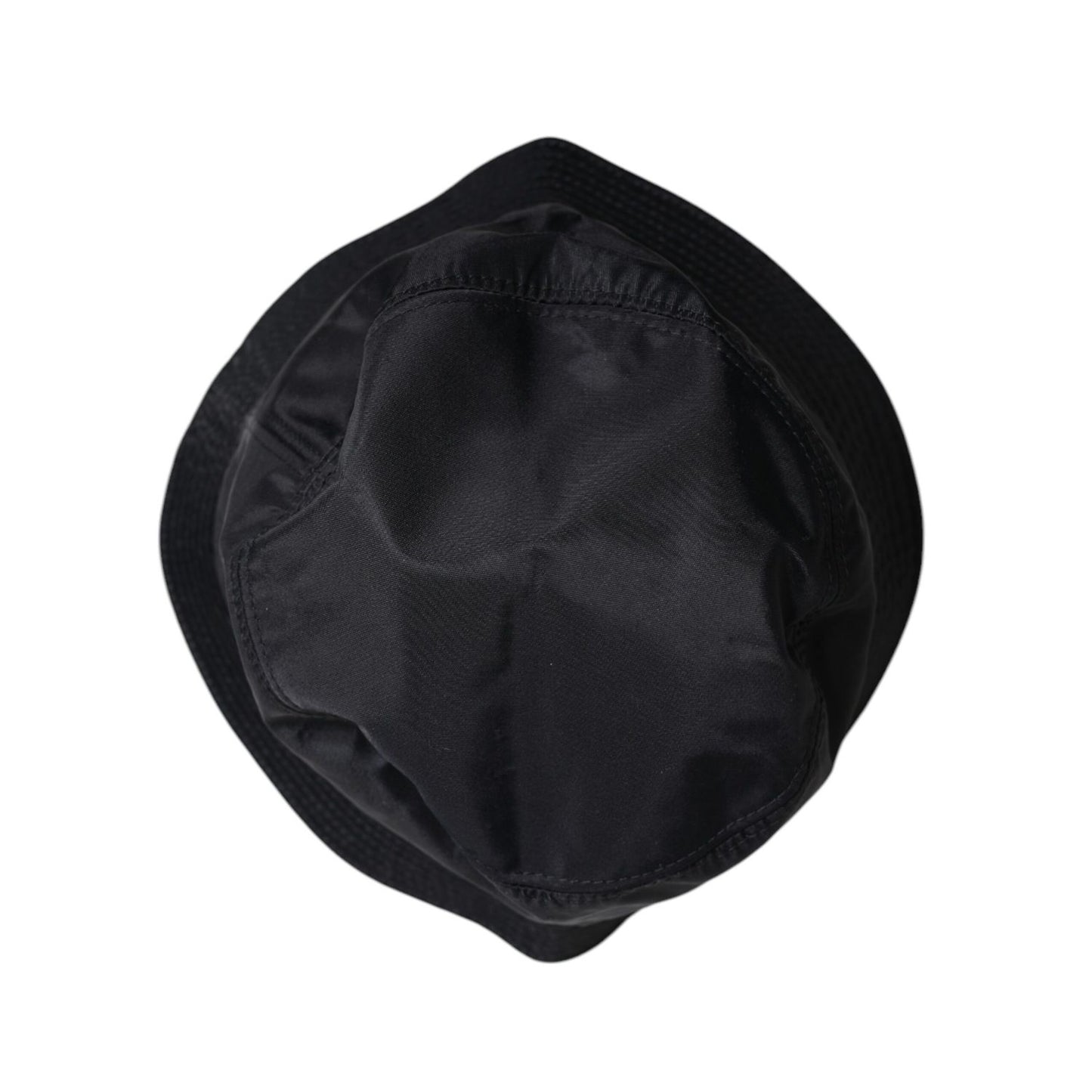 Dolce & Gabbana Black Cotton Wide Brim Bucket Hat