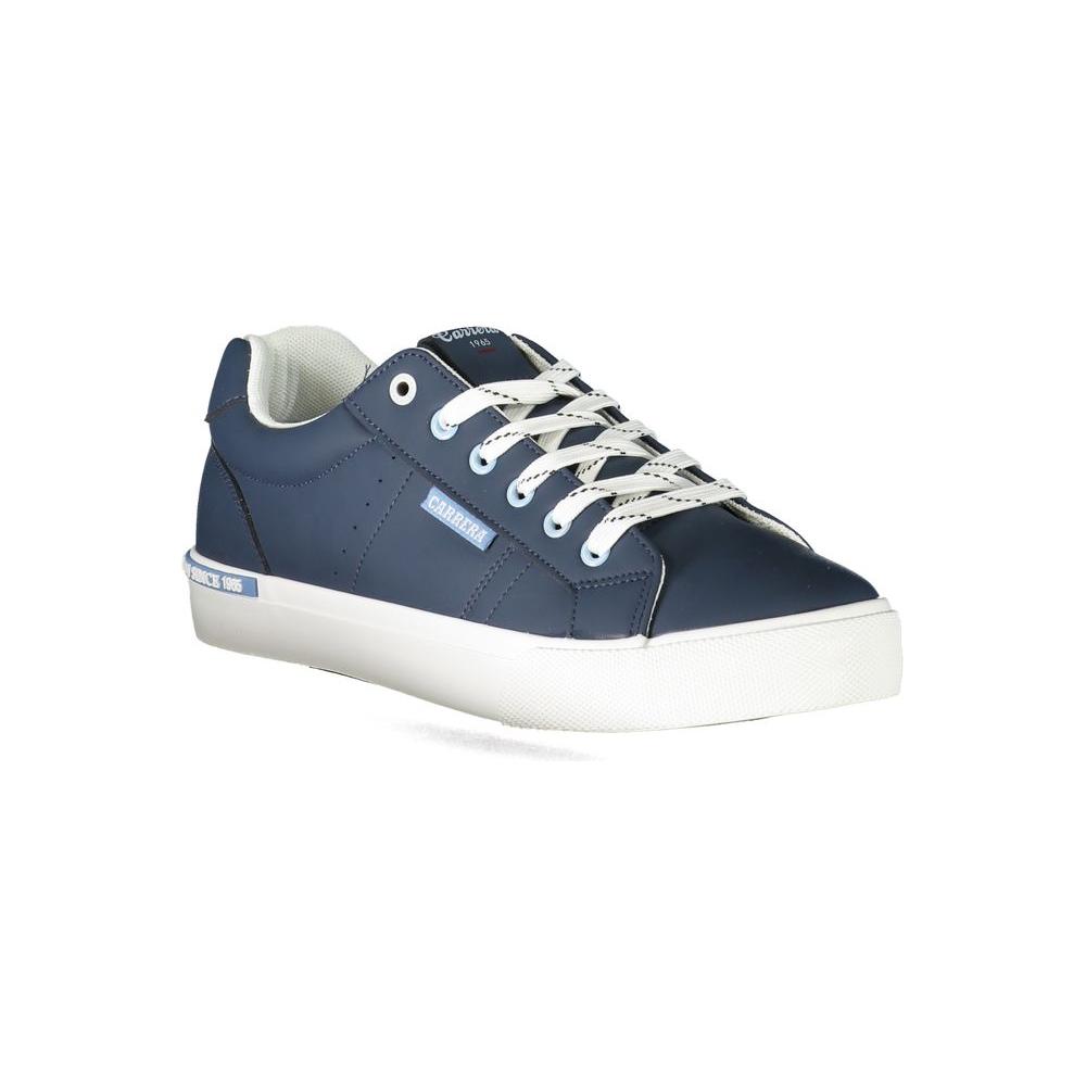 Blue Carrera polyester sneaker with laces, contrast details, and logo. Ideal sports footwear for style and performance.
