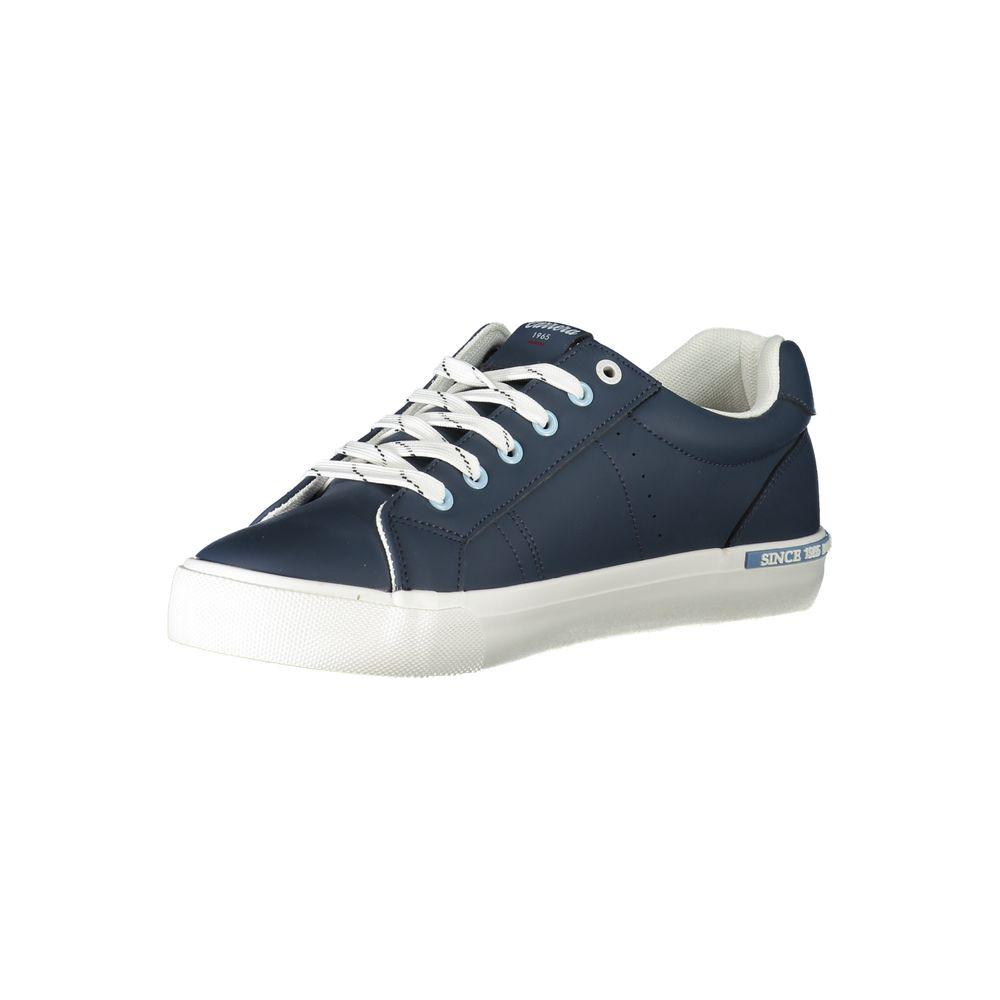 Carrera blue polyester sneaker with laces, contrast details, and logo. Ideal sports footwear for style and comfort.