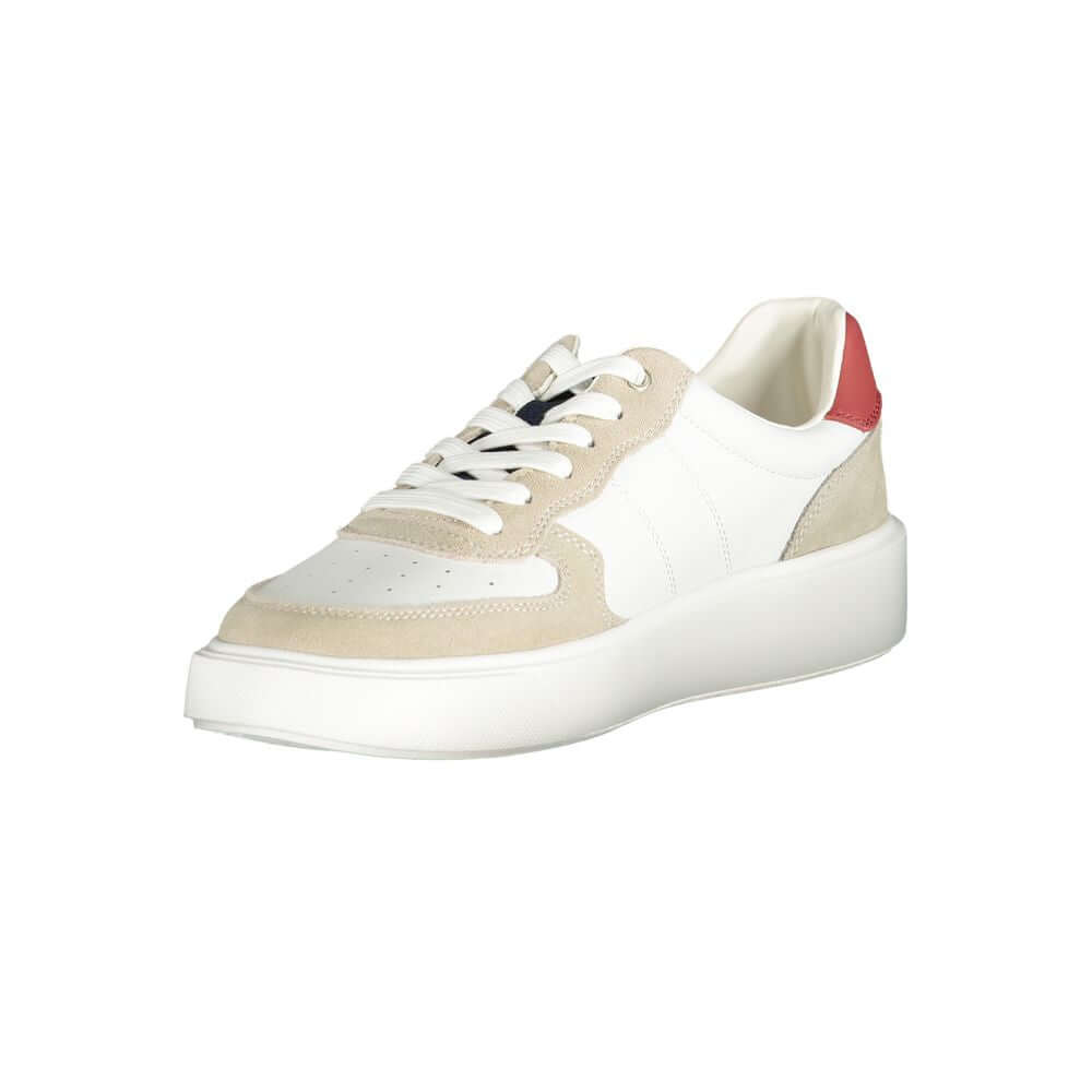 Blauer White Polyethylene Men Sneaker with removable footbed and iconic logo, featuring sleek design and contrasting details.