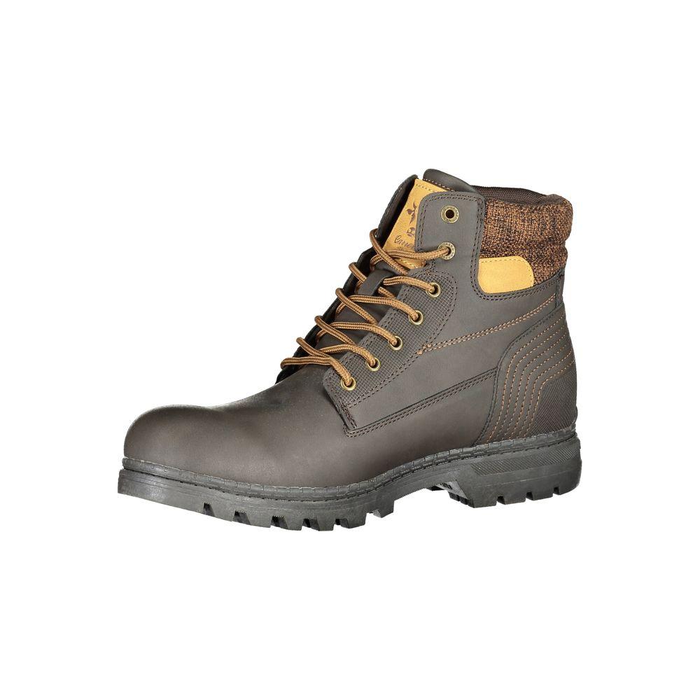Carrera elegant lace-up boots with contrast detail in brown, showcasing style and comfort with a signature logo and durable sole.