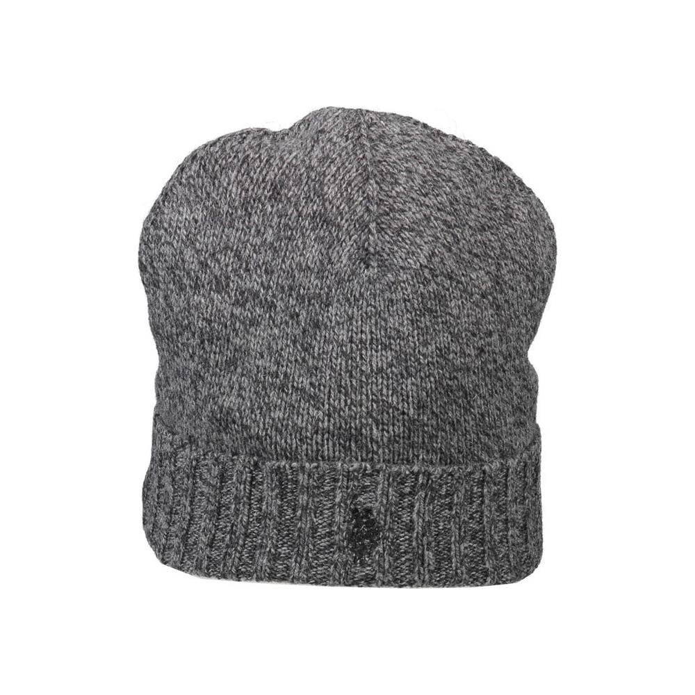 Alt Tag: U.S. POLO ASSN. black wool men's cap in grey color, featuring iconic logo, offering style and comfort, perfect for any outfit.