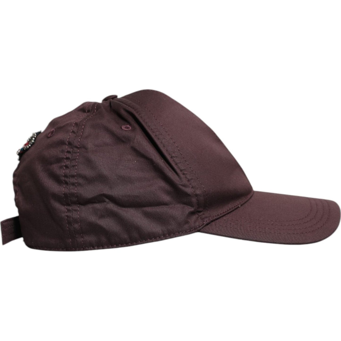 Dolce & Gabbana brown baseball cap with DG crown logo, made in Italy, featuring a 6-panel design and crafted from cotton, silk, and elastane.