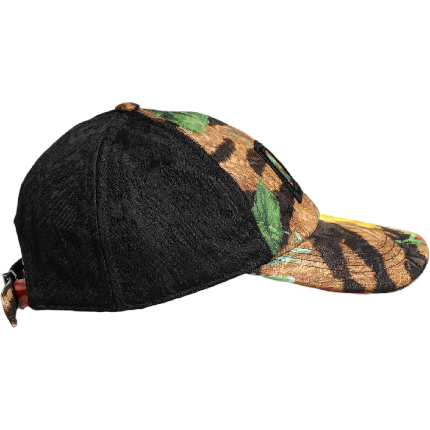 Dolce & Gabbana multicolor baseball cap with DG logo, made in Italy. Features a mix of polyester, cotton, viscose, and silk.