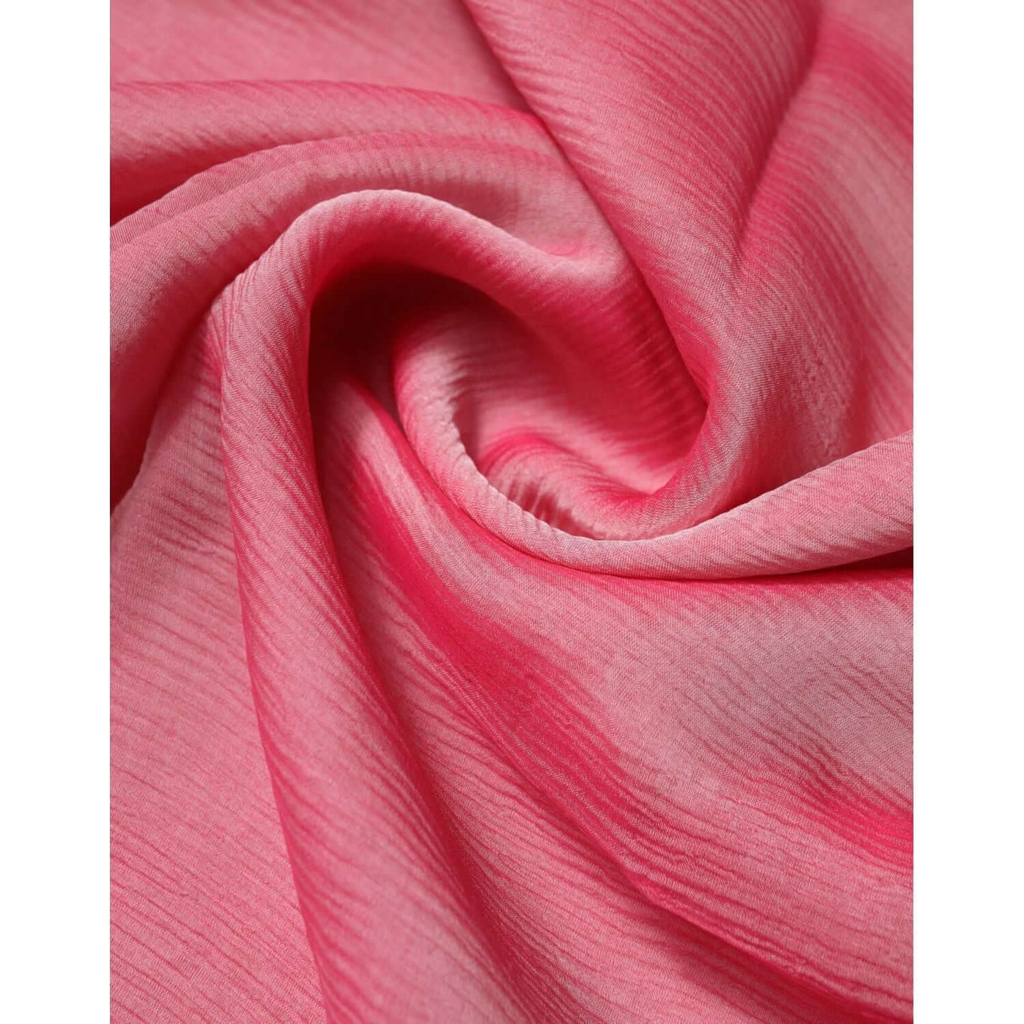 Close-up of pink silk texture from Dolce & Gabbana women's wrap shawl scarf, featuring luxurious fabric details, 135cm x 200cm.