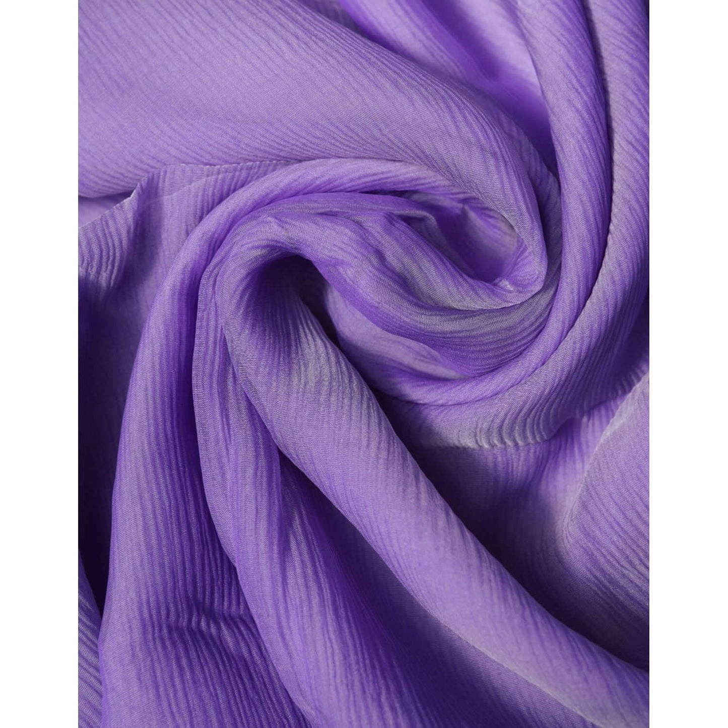 Dolce & Gabbana purple silk wrap shawl scarf with pleated texture, 100% silk, luxury fashion accessory, Made in Italy.