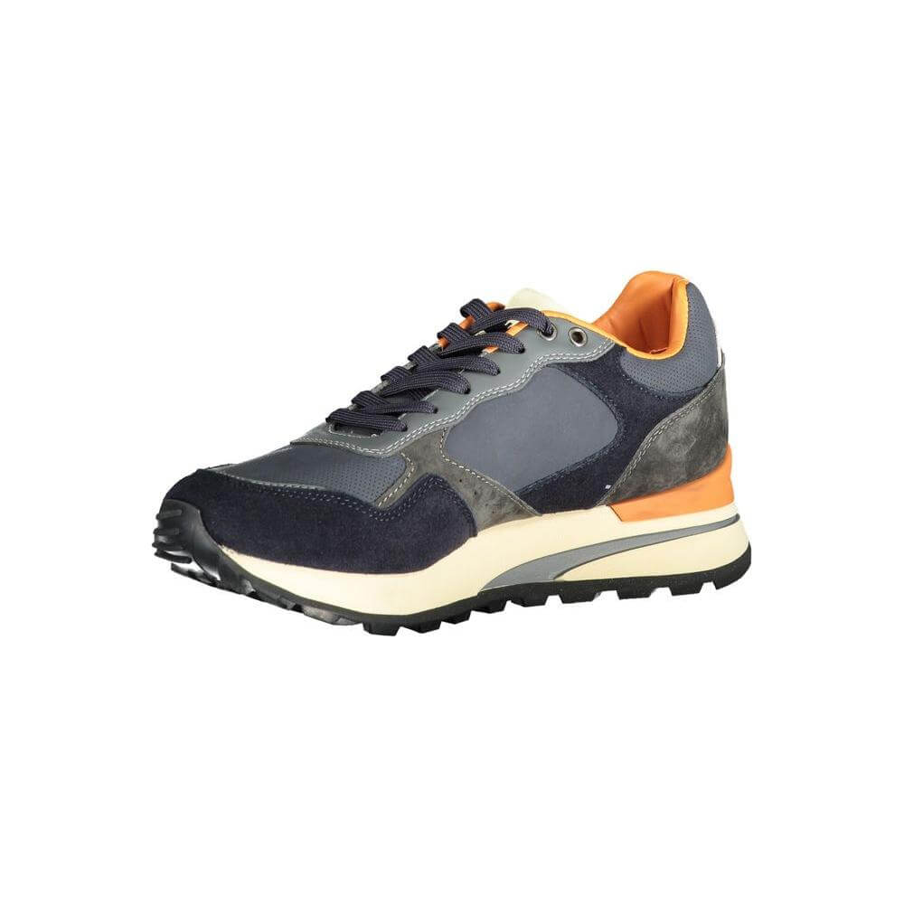 Blauer Blue Polyethylene Men's Sneaker with contrast accents and removable footbed for comfort and style.