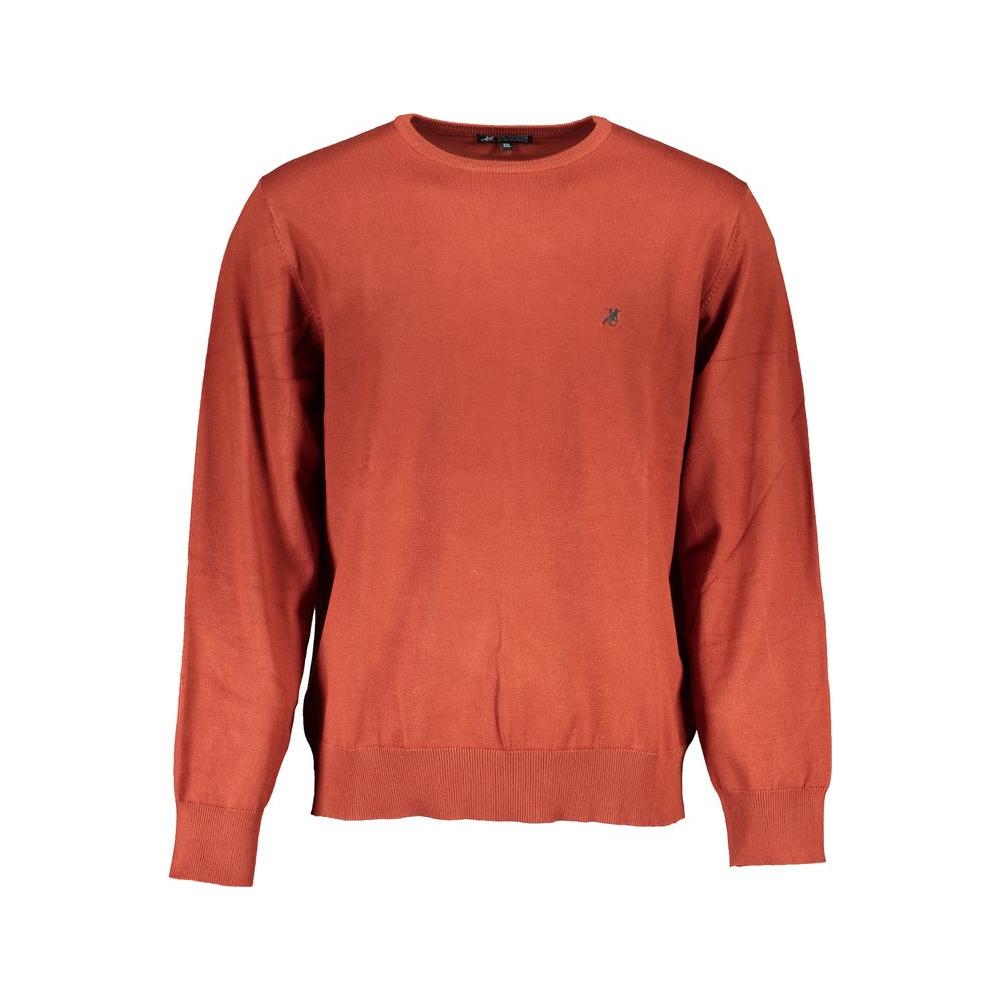 U.S. Grand Polo Bronze Nylon Sweater, long-sleeved, crew neck with embroidered logo.