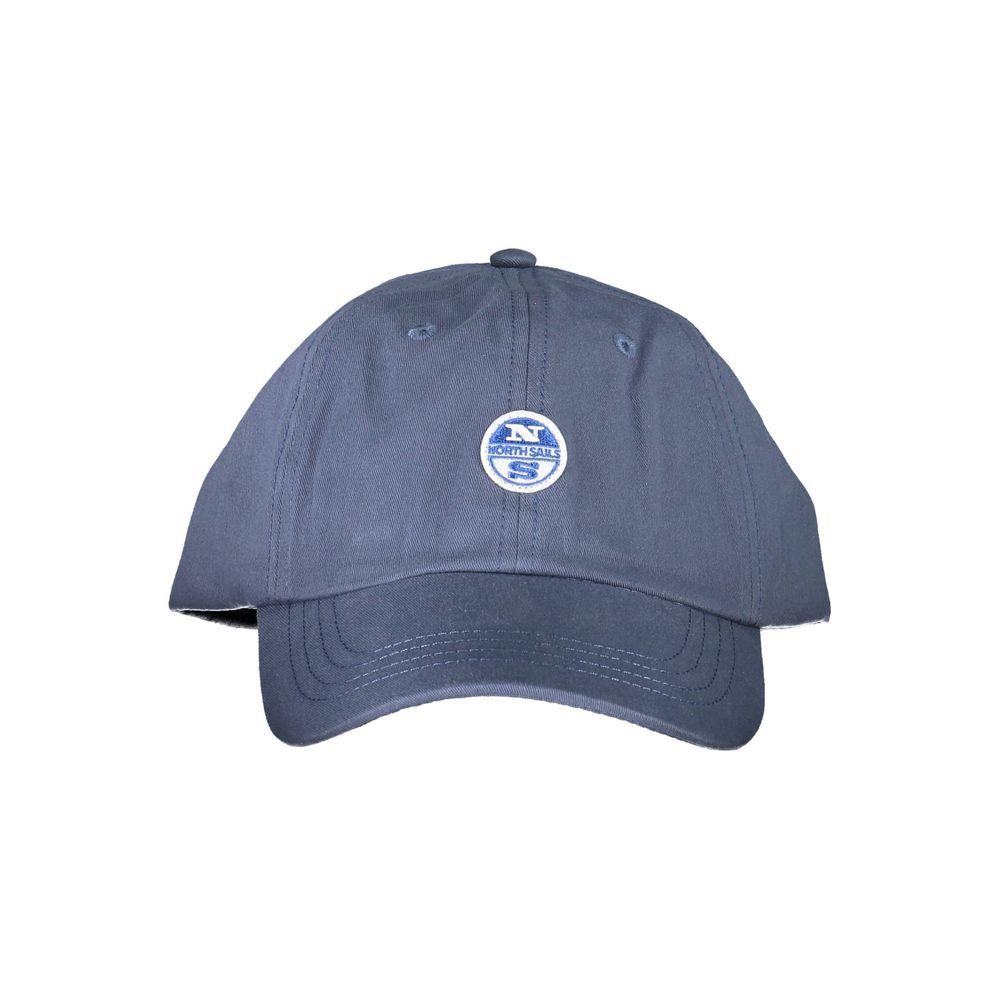 North Sails blue cotton men’s cap with logo on the visor, showcasing coastal-inspired style and comfort.