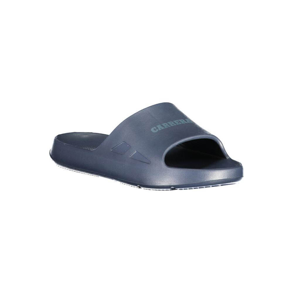Carrera Blue Polyethylene Sandal with logo print, comfortable slippers ideal for everyday casual wear.