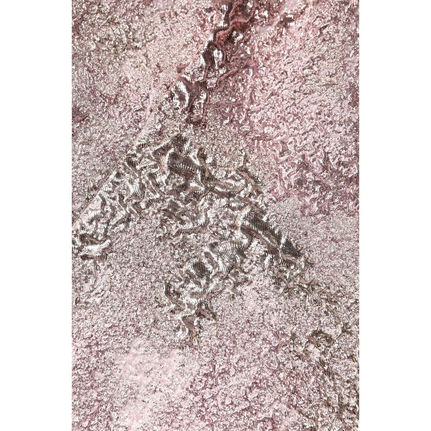 Close-up texture of Dolce & Gabbana Pink Jacquard fabric from sleeveless mini dress, featuring intricate patterns and shimmering detail.