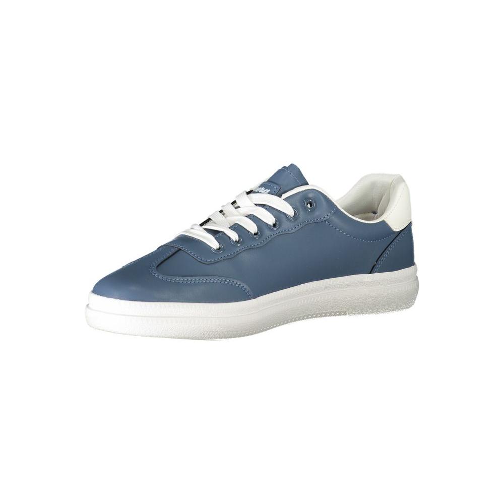Carrera blue polyester sneaker with laces and contrast details, featuring logo, designed for sports and casual wear.