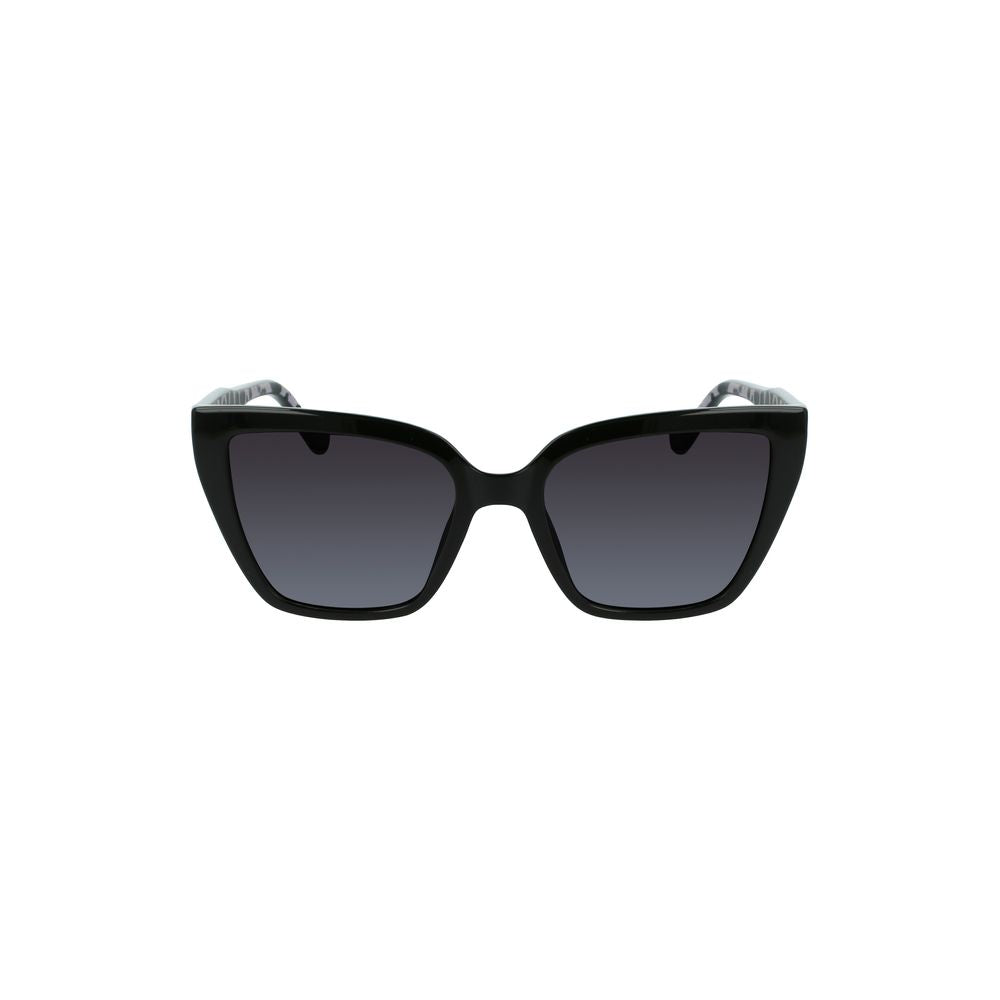 Liu Jo black injected women sunglasses with square lenses and robust frame, blending elegance and edge for a fashion-forward look.