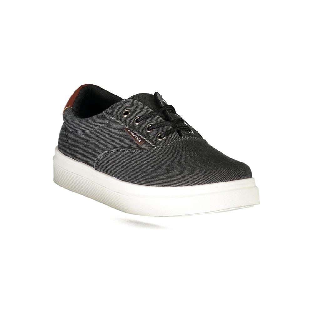 Carrera black polyester sneaker with laces, featuring contrast details and logo, ideal for sports and casual wear.