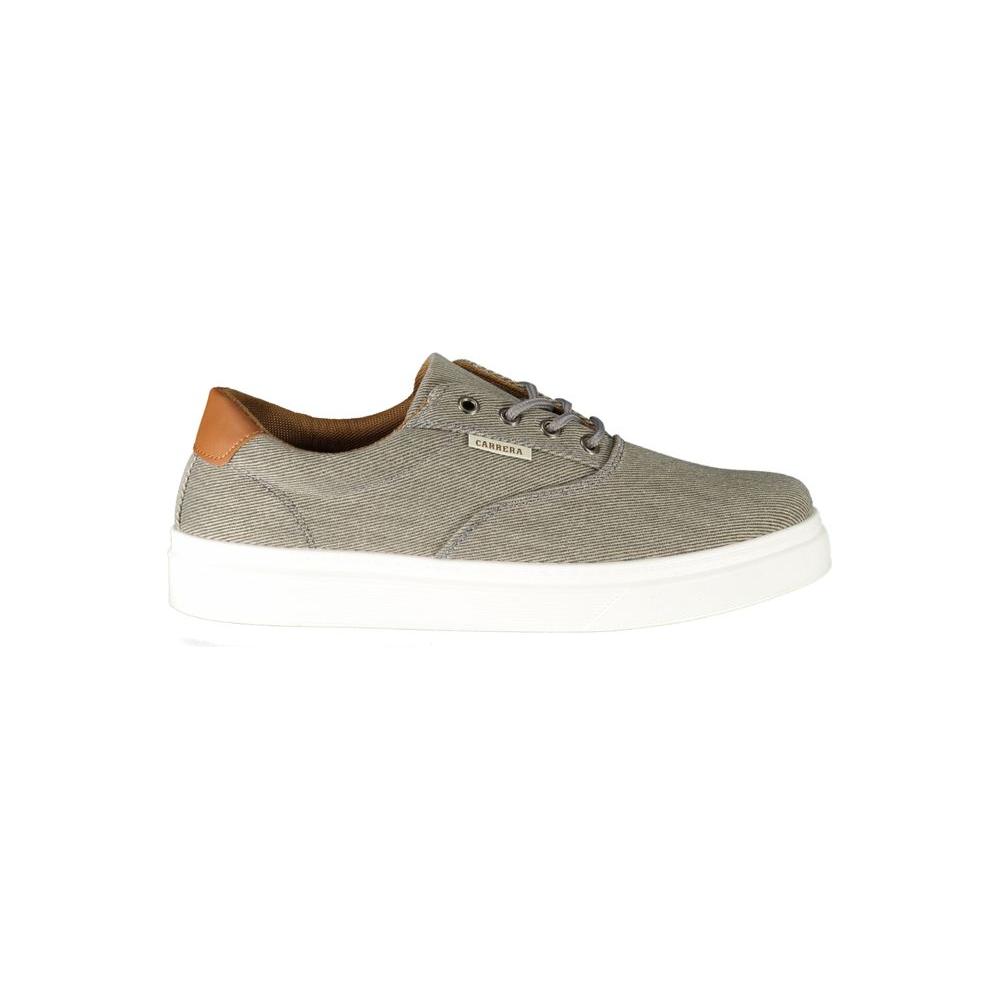 Brown Carrera polyester men's sneaker with white sole and logo detail, perfect for athletic style and trendsetting wardrobes.