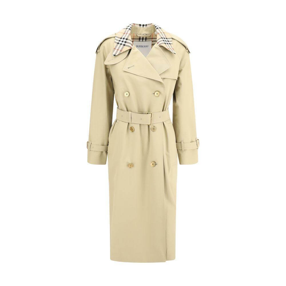Burberry Castleford Trench Coat with Archive Check collar BU-8111157C2981-8