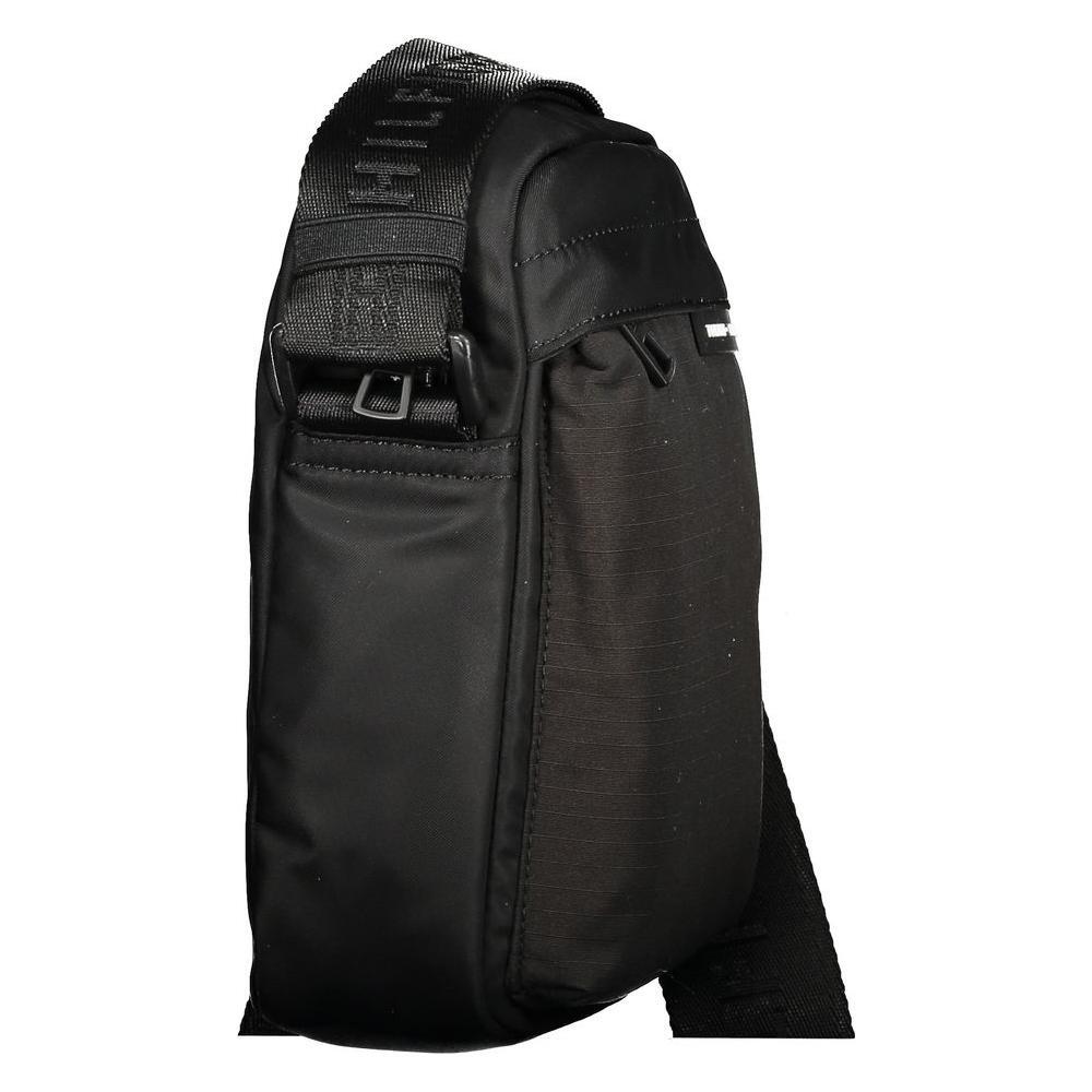 Tommy Hilfiger Black Recycled Polyester Men Shoulder Bag TO-36330