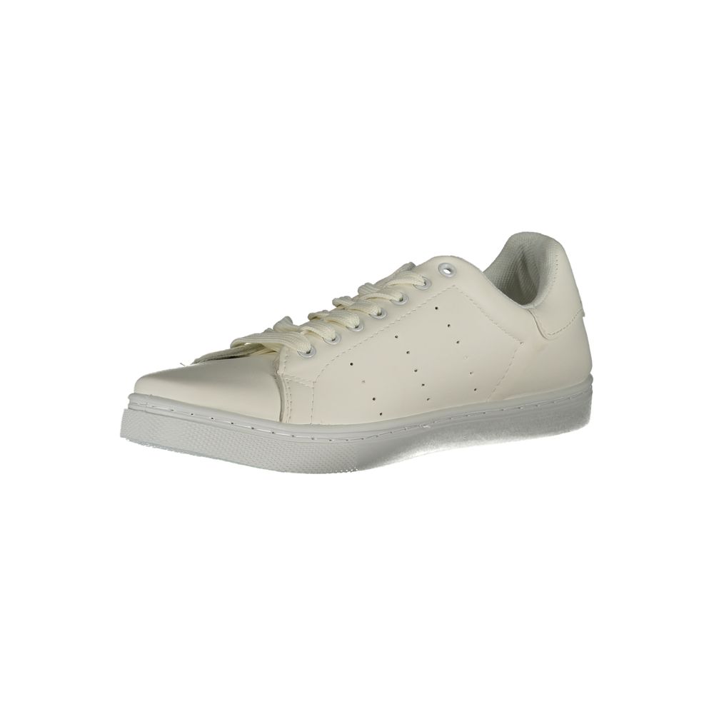 Norway 1963 White Polyester Sneaker with laces and logo, featuring contrast details and print for sports footwear enthusiasts.