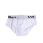 Dolce & Gabbana White Cotton Stretch Regular Brief Underwear BIK1735-4
