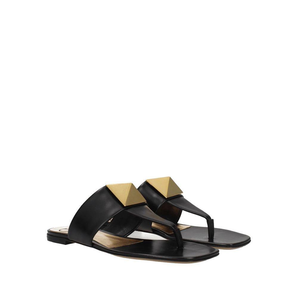 Valentino Garavani One Stud Leather Thong Sandals VA-8735607193812-EU36/US6