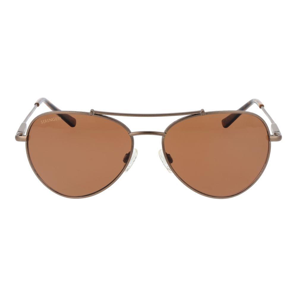 Serengeti Brown Metal Sunglasses