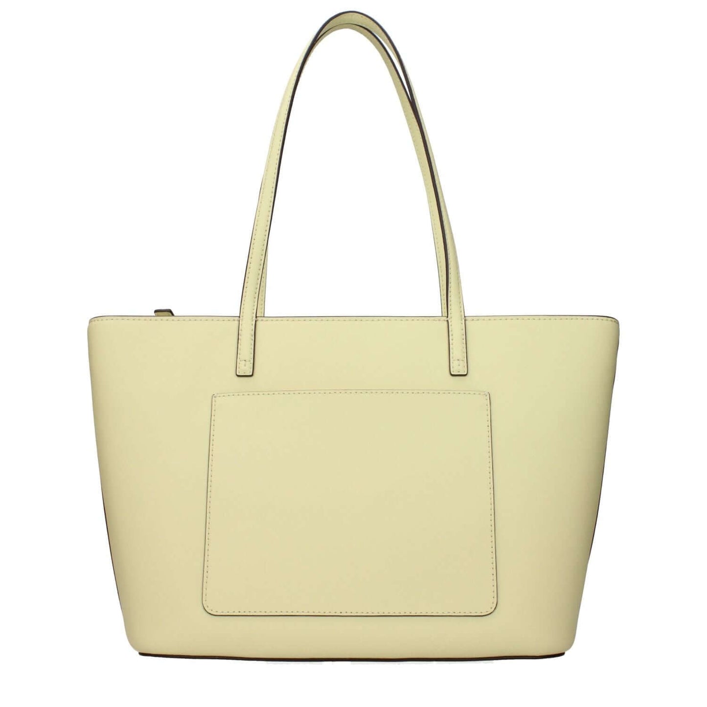 Tory Burch Yellow Leather Shoulder Bag with logo, adjustable and removable strap.