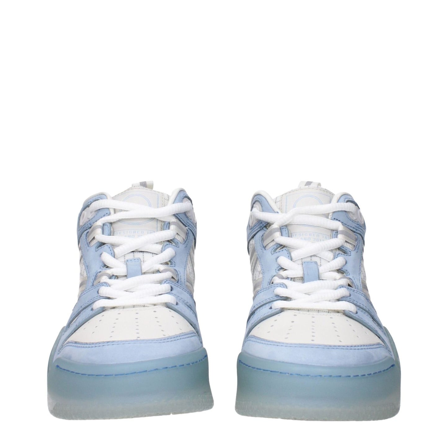 Moncler White Leather High Top Sneakers