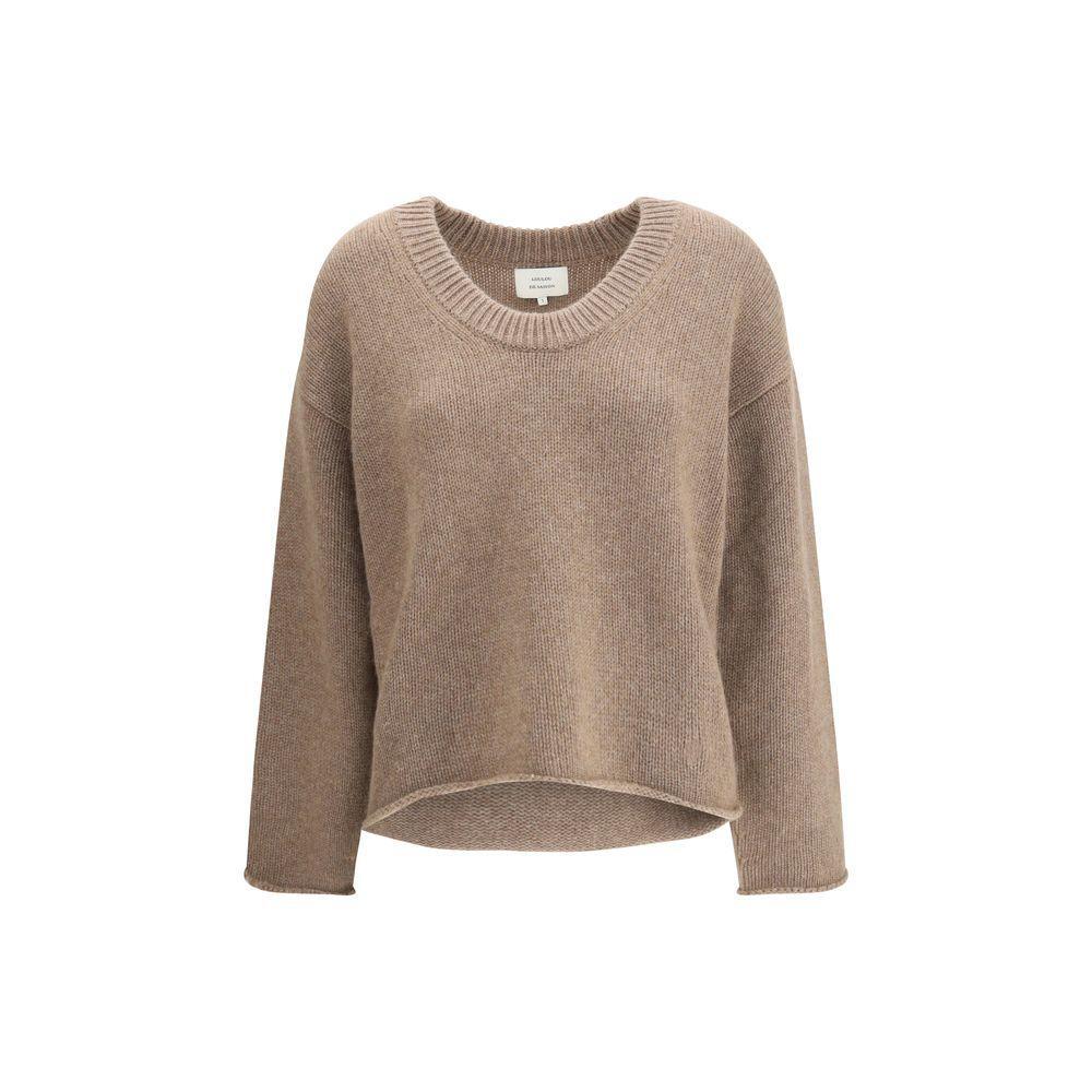 Loulou De Saison Derry Plunging U Neck Sweater LO-DERRYTAUPEMELAN-S