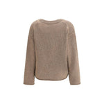 Loulou De Saison Derry Plunging U Neck Sweater LO-DERRYTAUPEMELAN-S