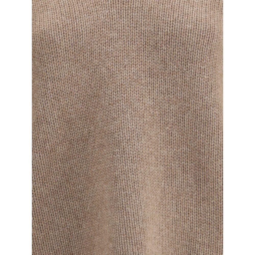 Loulou De Saison Derry Plunging U Neck Sweater LO-DERRYTAUPEMELAN-S