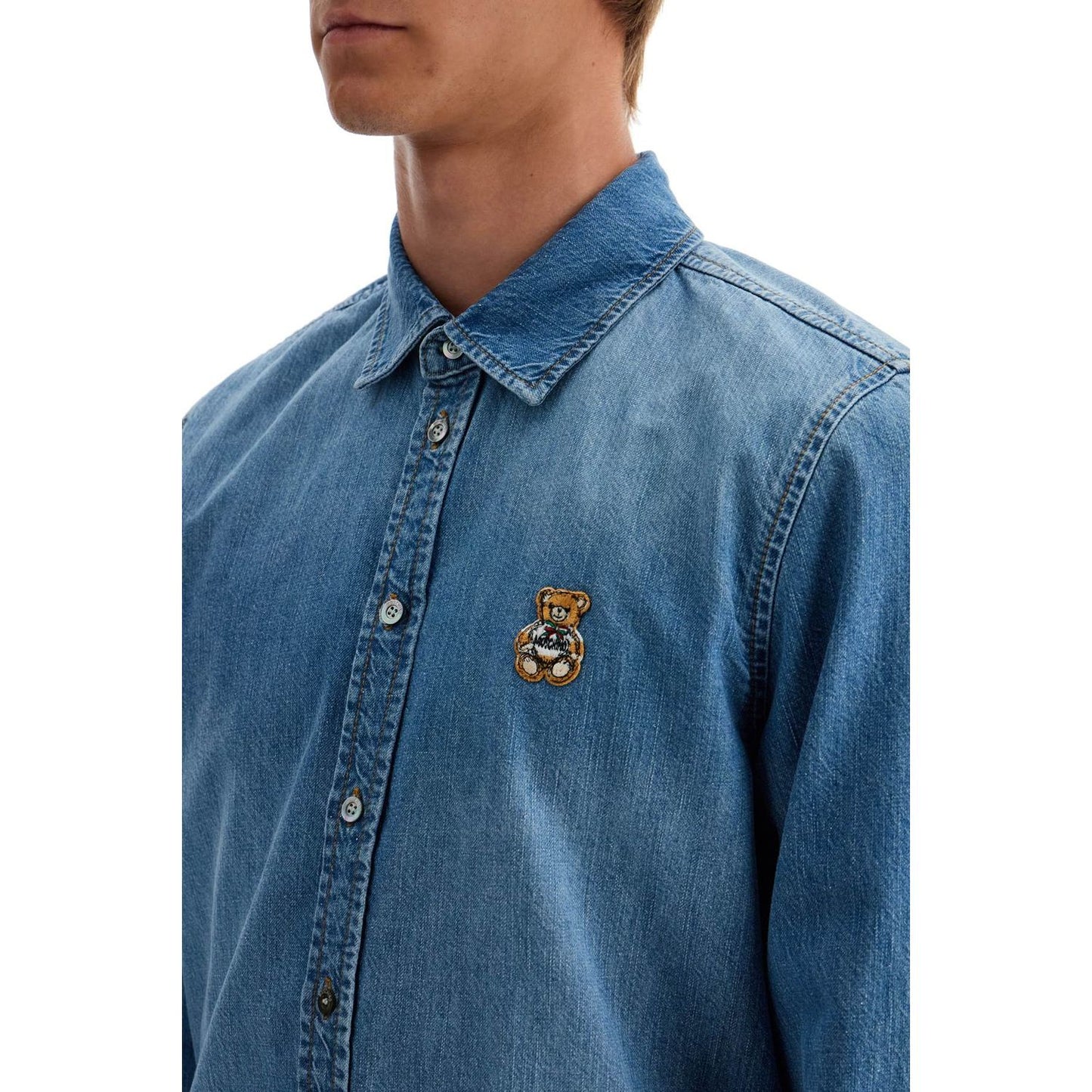 Moschino denim shirt with patch details