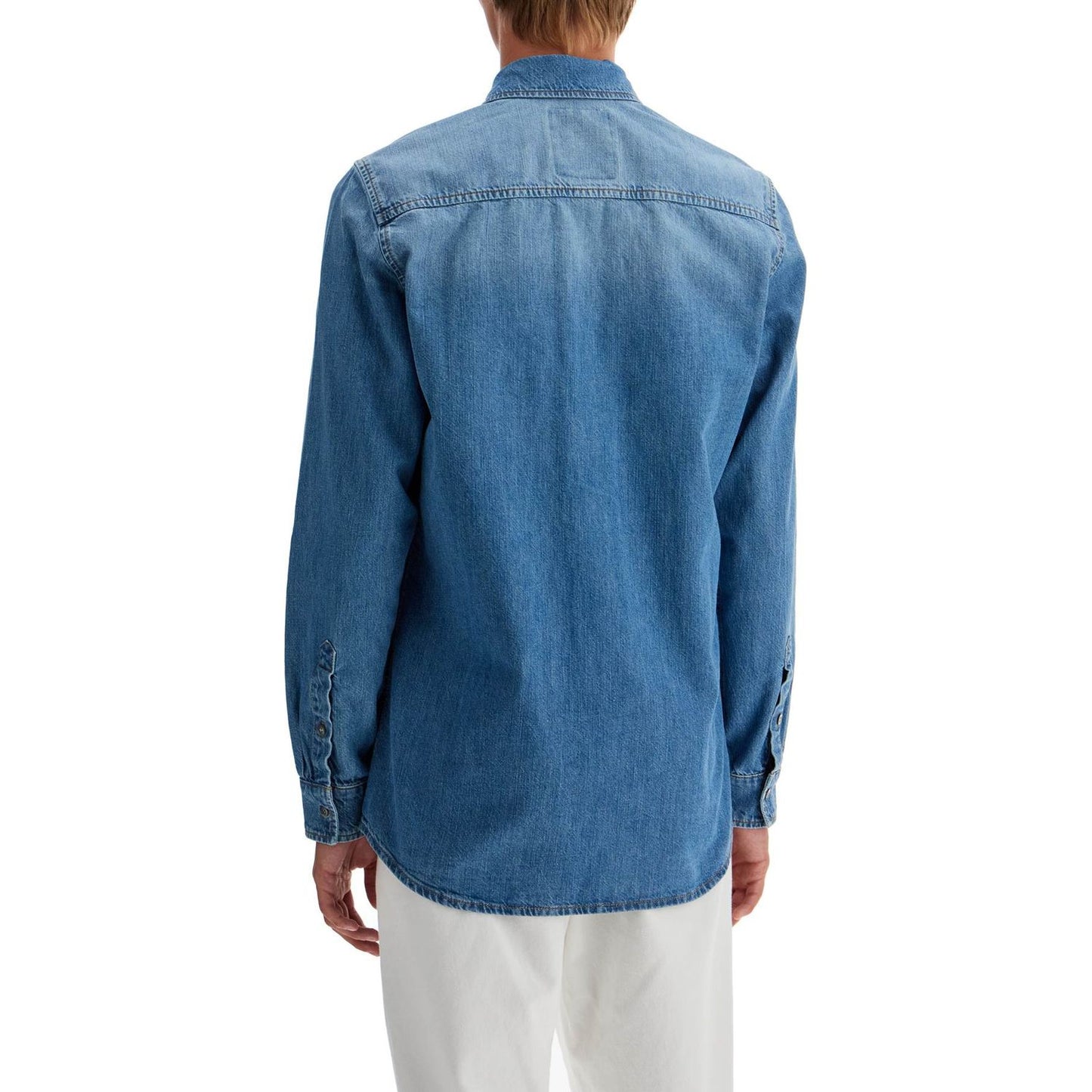 Moschino denim shirt with patch details