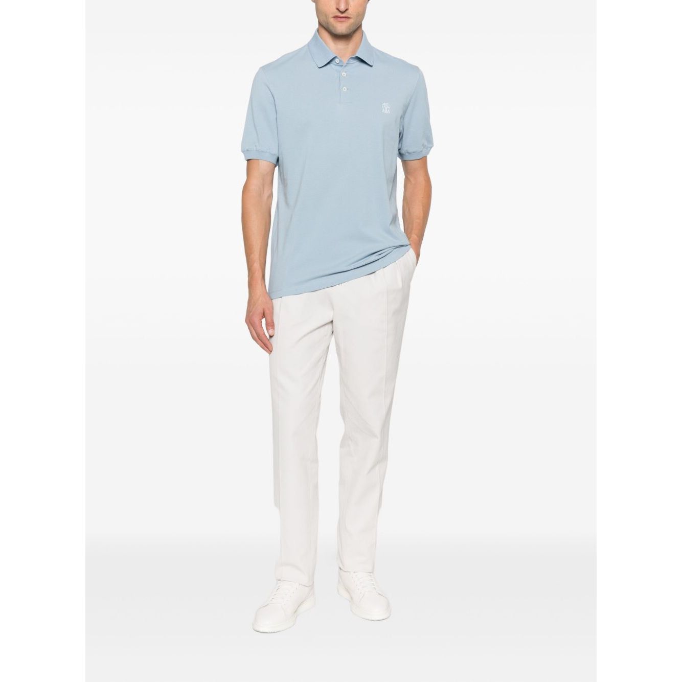 Brunello Cucinelli Polo shirt with embroidery Topwear