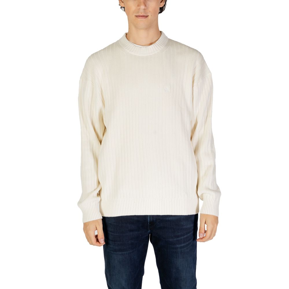 Calvin Klein Jeans Cream Cotton Sweatshirt Calvin Klein Jeans