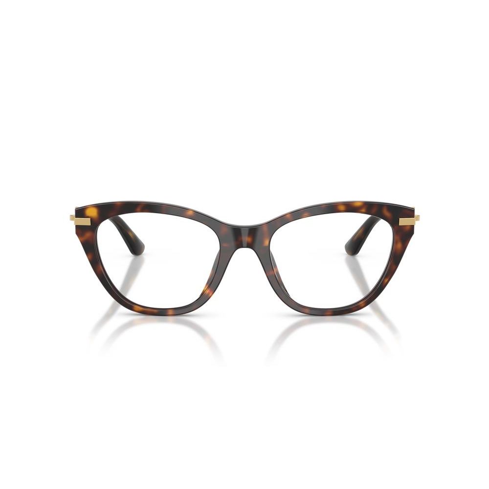 DOLCE & GABBANA MOD. DG 3428 lady's acetate eyeglasses with tortoise shell frame, front view