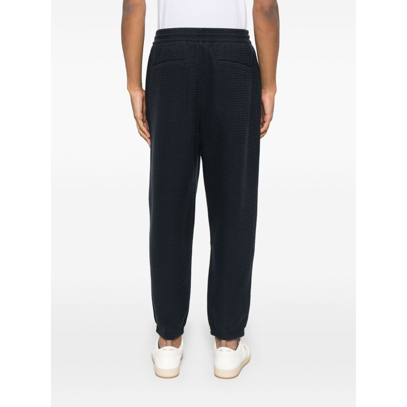 Emporio Armani ASV Lyocell blend jersey joggers with all-over lettering