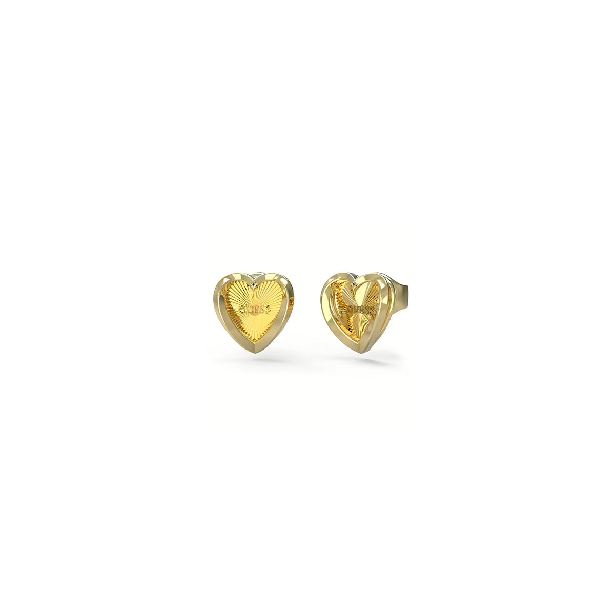 Heart-shaped gold earrings from GUESS JEWELS JEWELRY Mod. JUBE04612JWYGT-U
